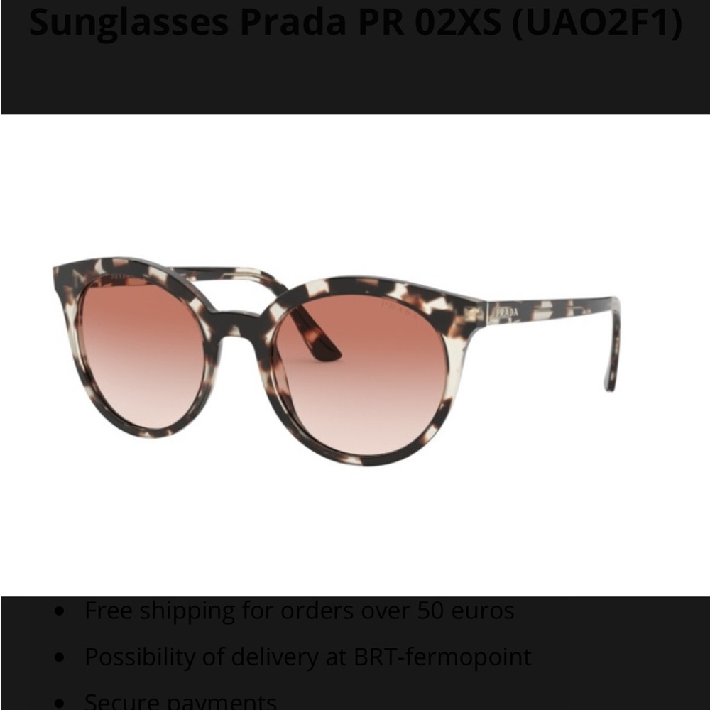 BRAND NEW Prada Brown and Pink Sunglasses with Vintage-Inspired Design
